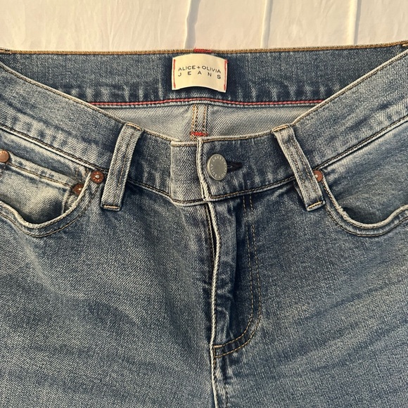 Alice + Olivia REY SIDE ZIPPER WIDE LEG JEAN - Picture 2 of 10